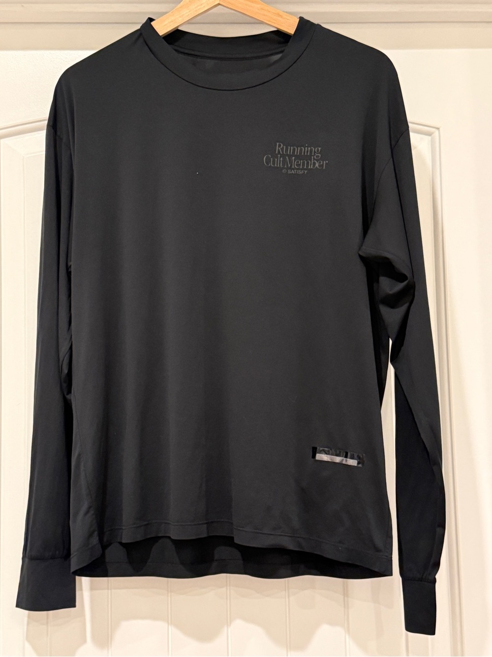 Men's Long-Sleeve Running Tee - Black Size Small